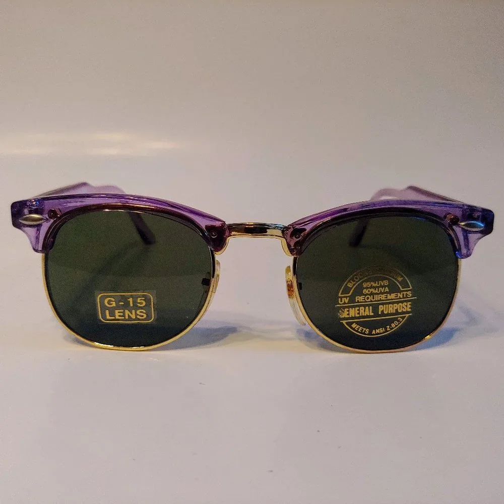 (NWT) Vintage 90's Kids Soho Combo Sports Sunglasses (Crystal Purple)